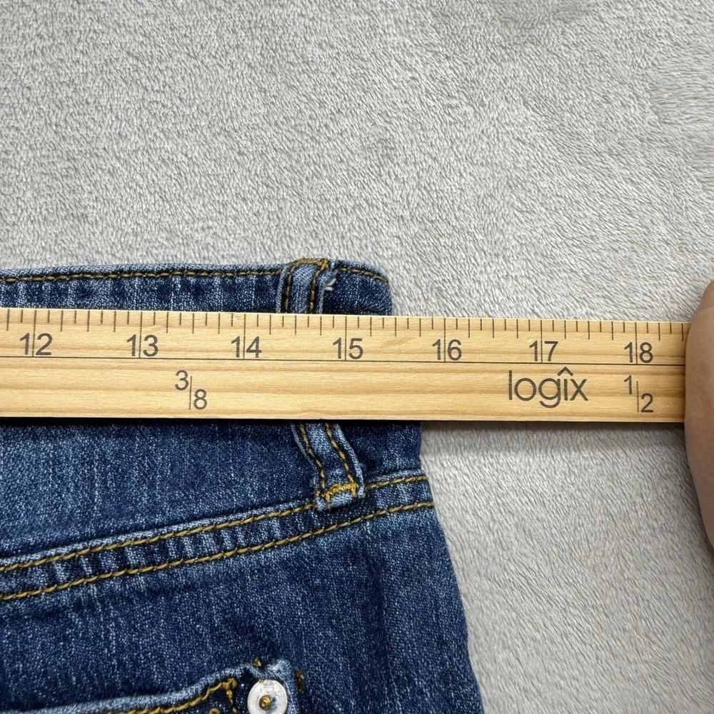 Pilcro‎ Slim Boyfriend Crop Jeans Women's 29 Blue Distressed Denim Anthropologie
